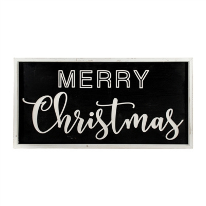 Black Merry Christmas Sign