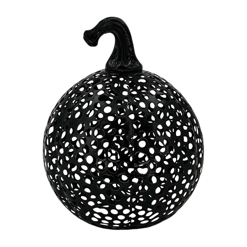 Black Metal Cutout Pumpkin