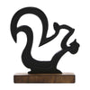 Black Metal Cutout Squirrel Stand