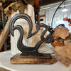 Black Metal Cutout Squirrel Stand
