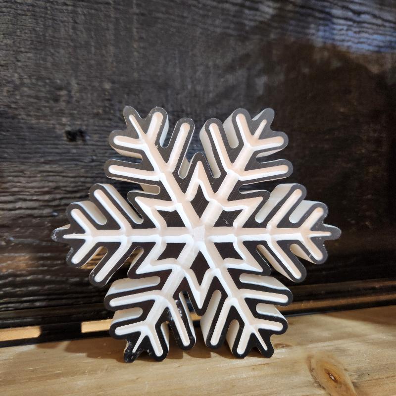 Black & White Snowflake block