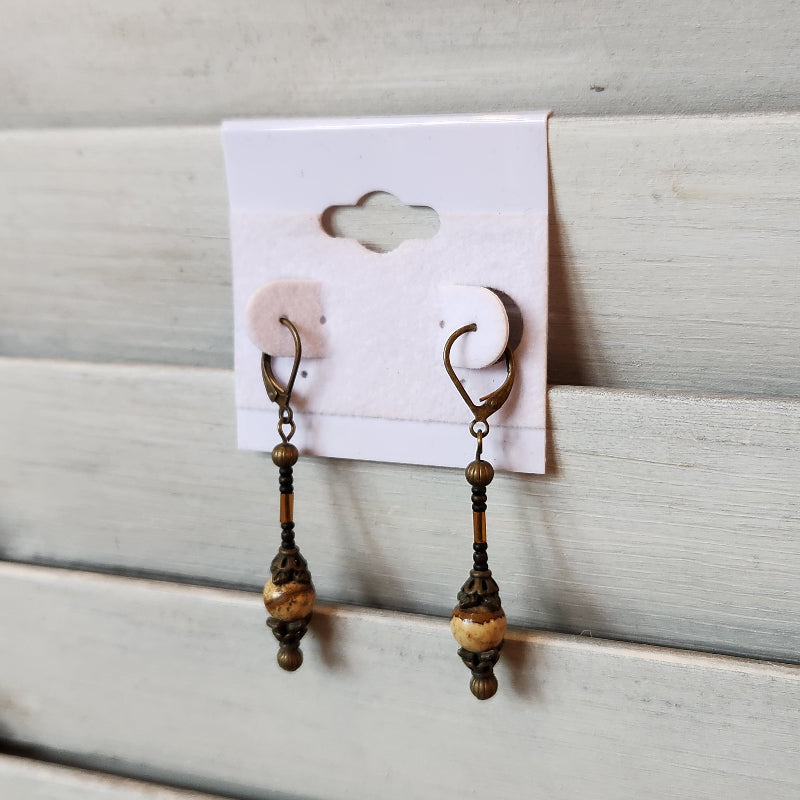 Boho Stone Drop Earrings