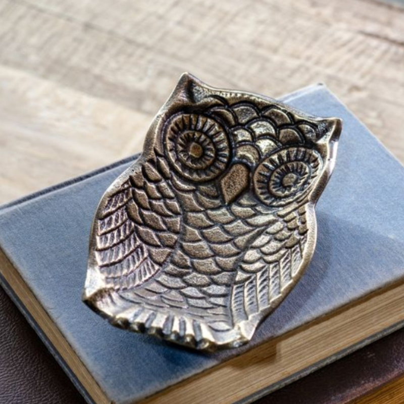 Brass Owl Tray