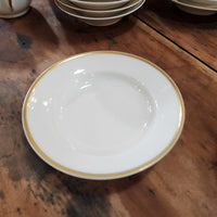 Vintage Gold Trim & White China