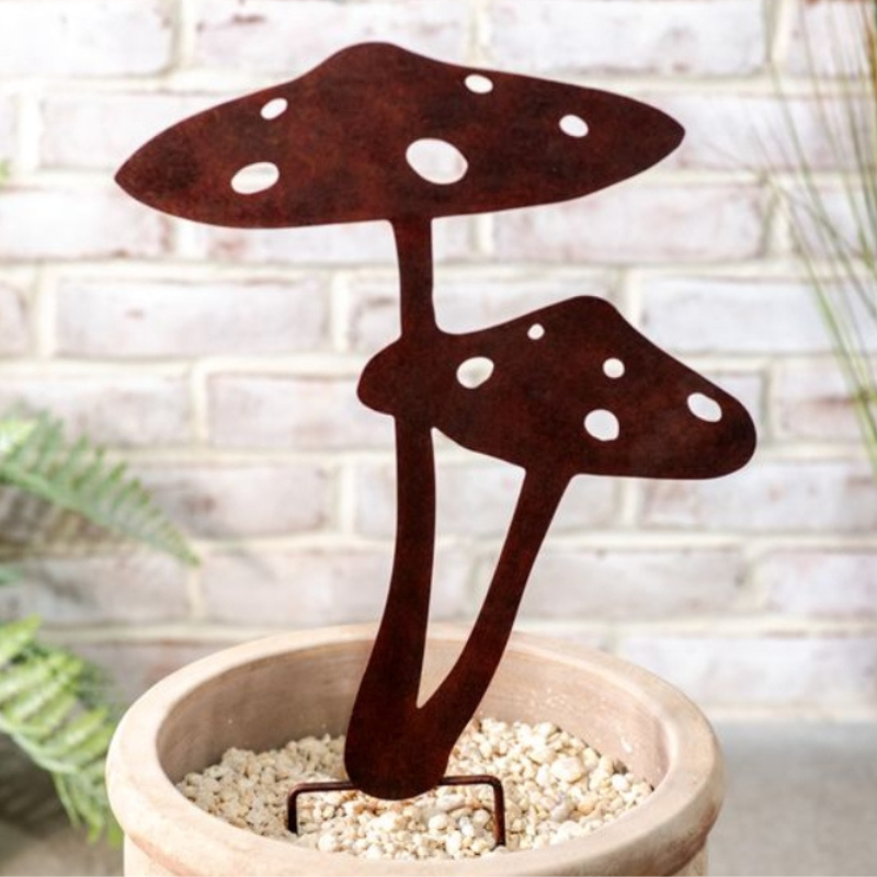 Bronze Double Mushroom Stake