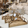 Bronze Arched Wood Tray