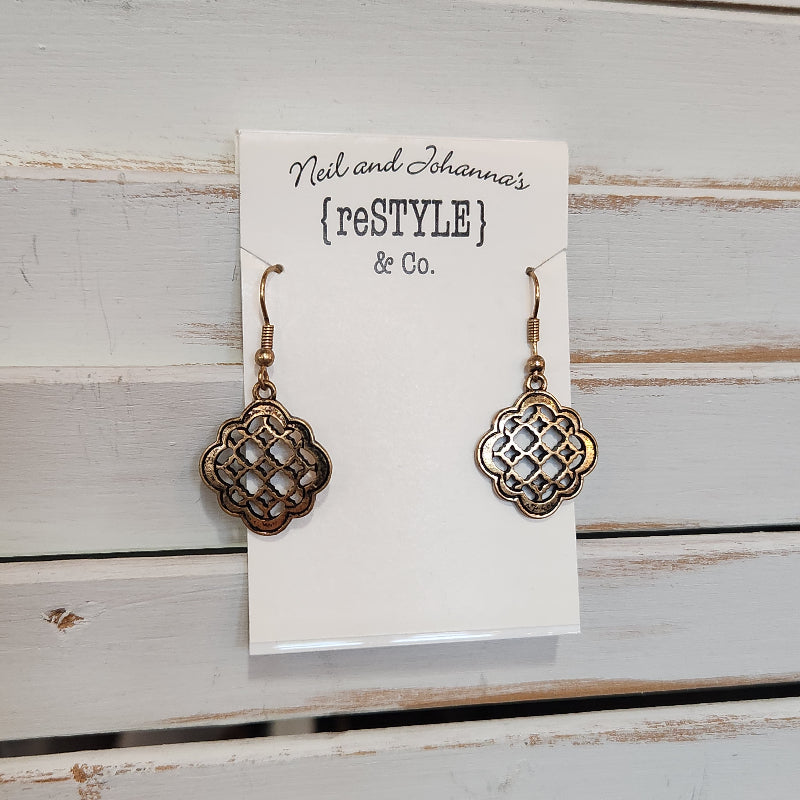 Bronze Filigree Earrings