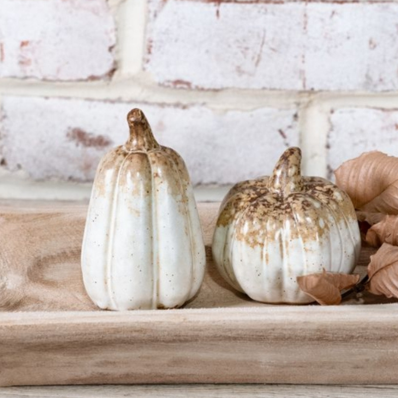 Brown Tone Ceramic Pumpkin