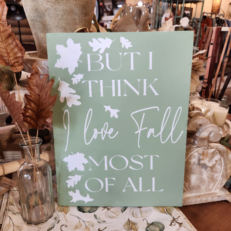 I Love Fall Wood Sign