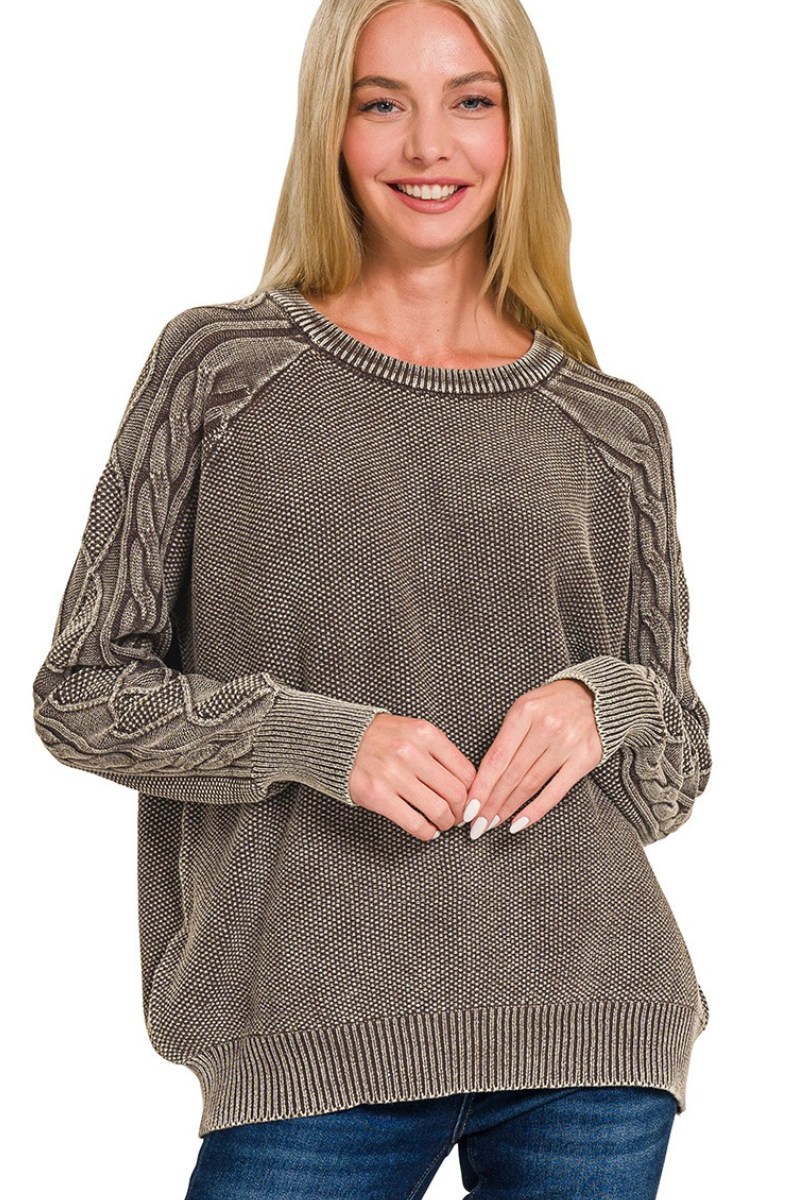 Cable Sleeve Sweater