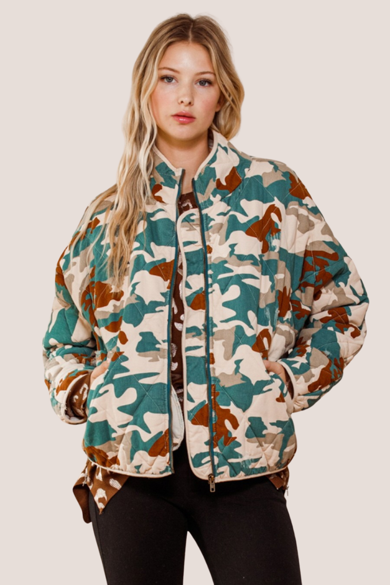 Camo Quilted Jacket