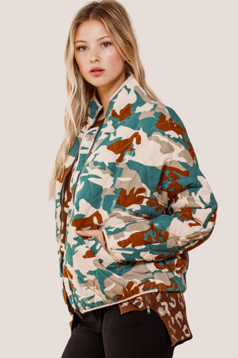 Camo Quilted Jacket