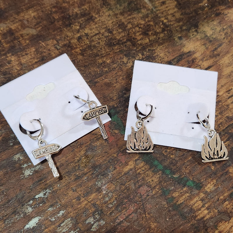 Camping Dangle Earrings