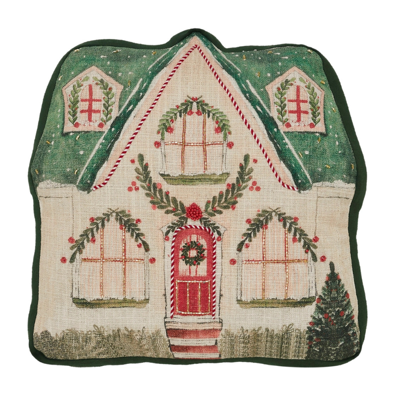 Christmas Cottage Pillow