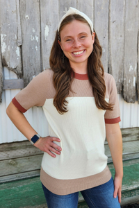 Colorblock Short Sleeve Top
