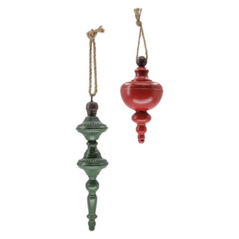 Colored Metal Finial Ornament