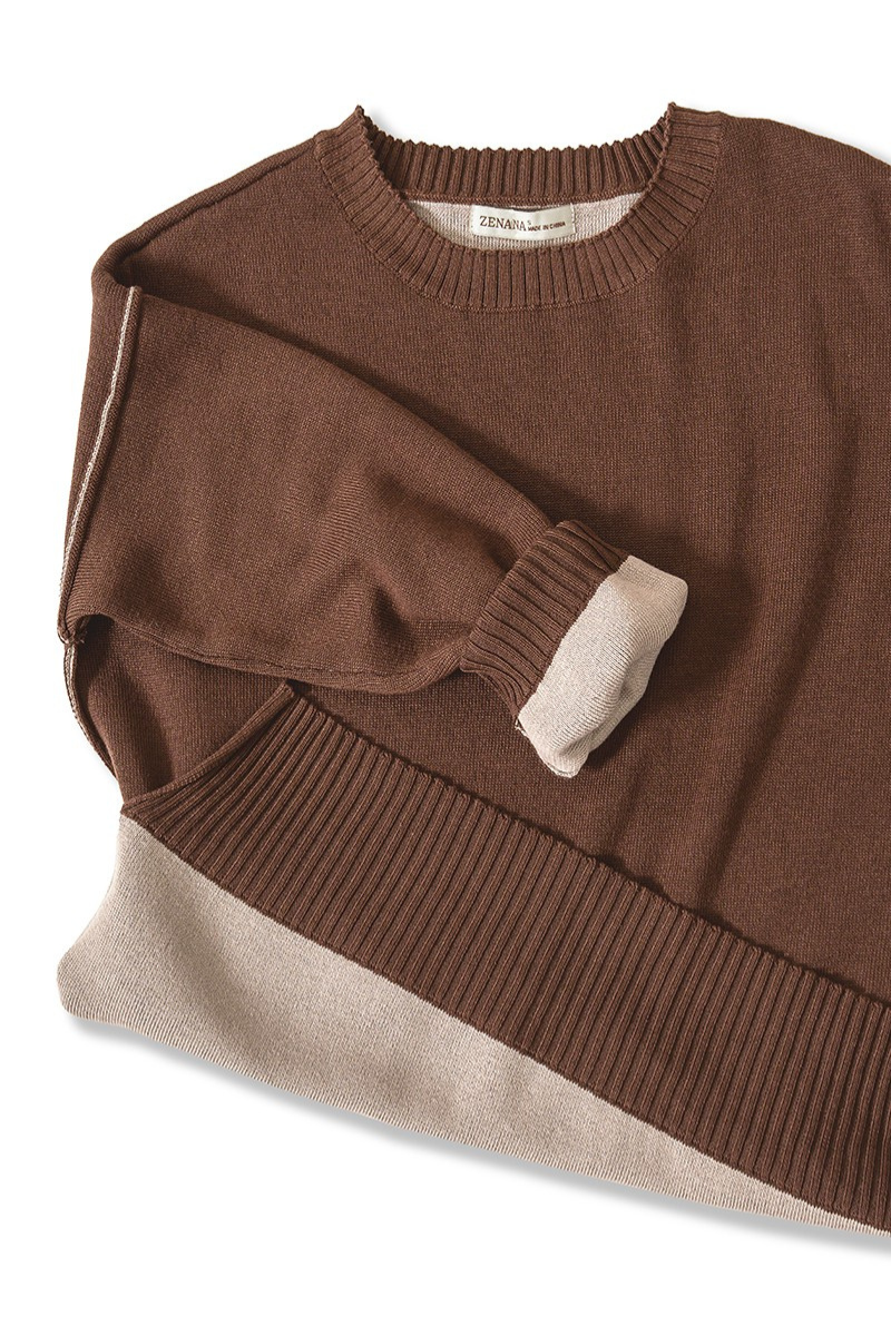 Contrast Trim Sweater