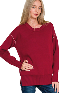 Contrast Trim Sweater