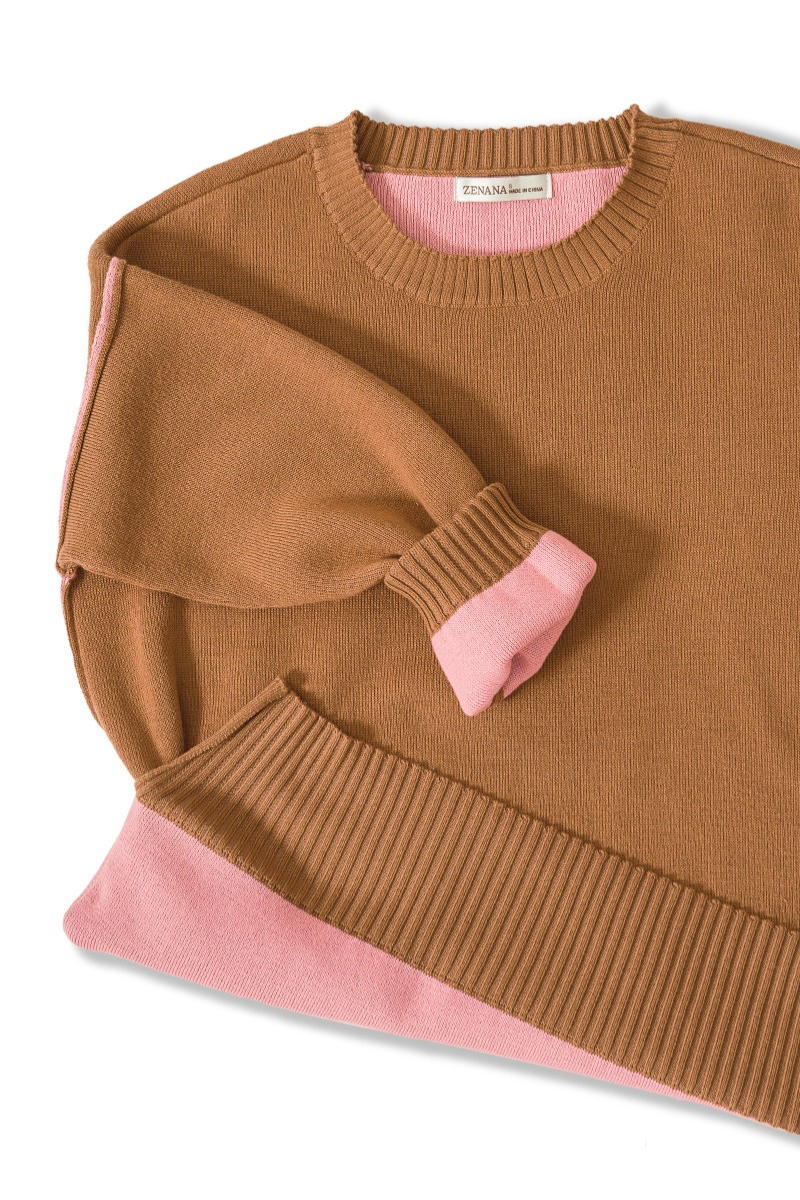 Contrast Trim Sweater