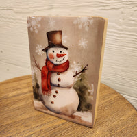 Country Christmas Enamel Block