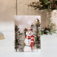 Country Christmas Enamel Block