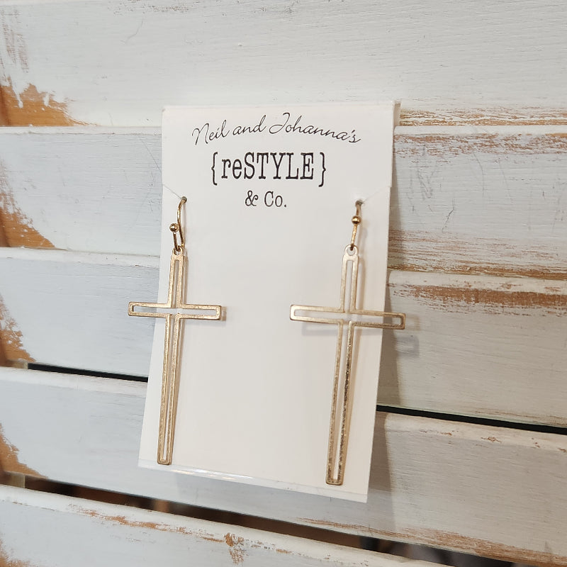Cross Cut-Out Dangle Earring
