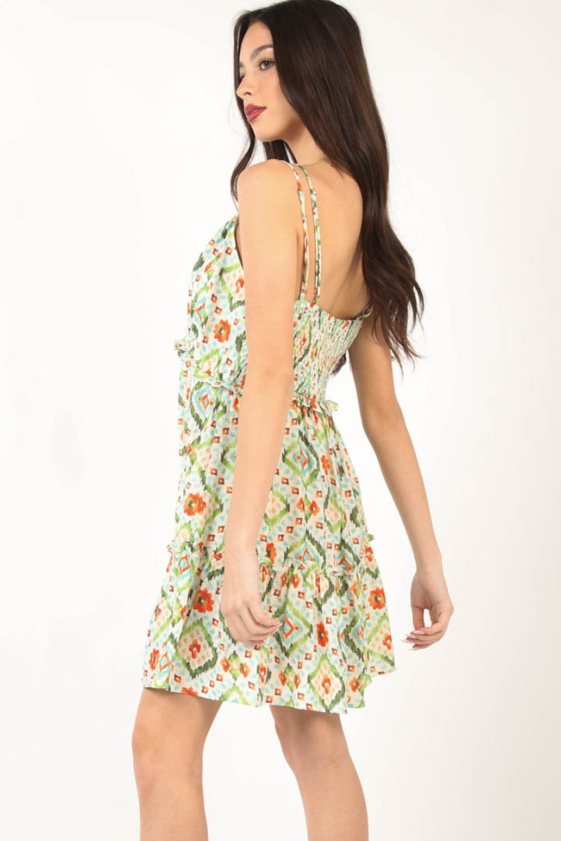 Deep V-Neck Mini Dress