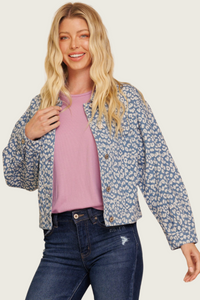 Denim Animal Print Jacket