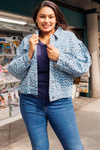 Denim Animal Print Jacket