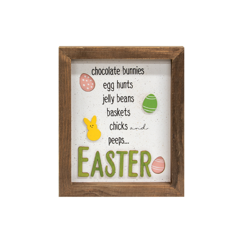 Easter Wood Framed Sign