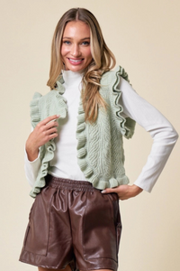 Ruffled Knit Vest