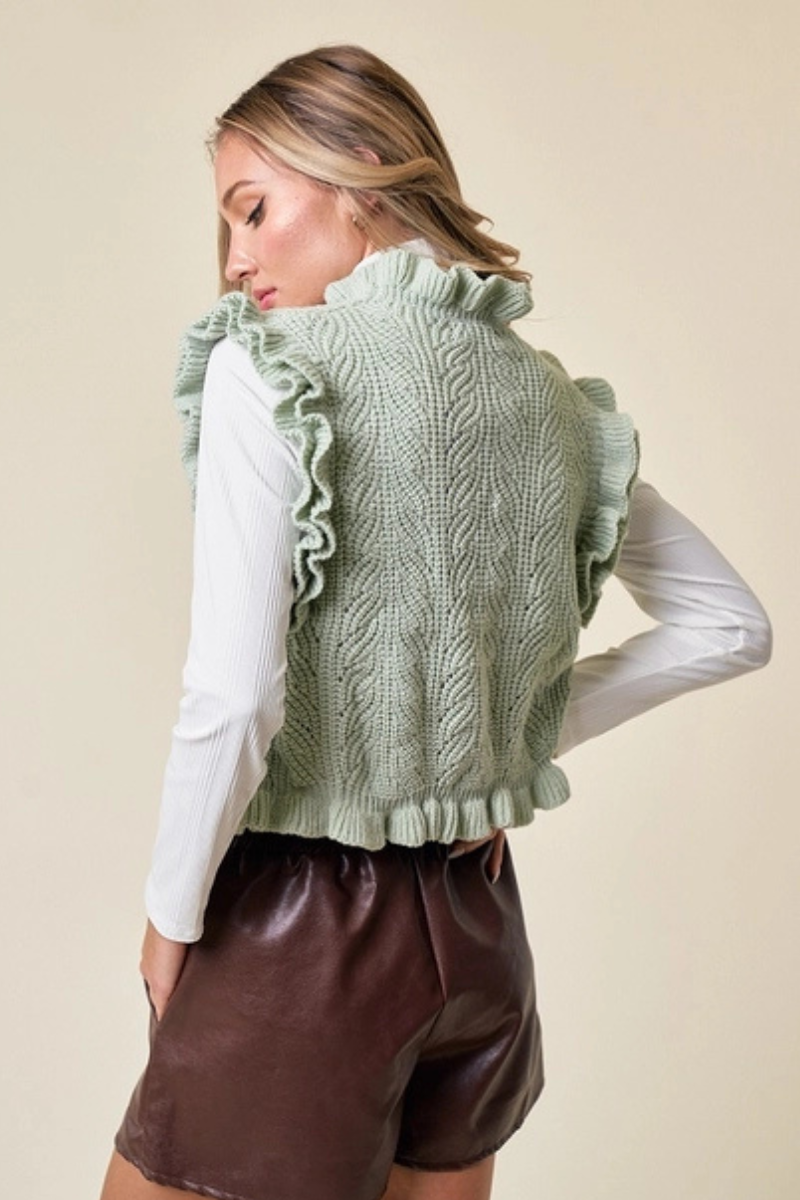 Ruffled Knit Vest