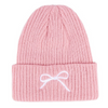 Embroidered Bow Beanie