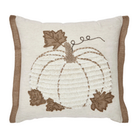 Embroidered Pumpkin Pillow