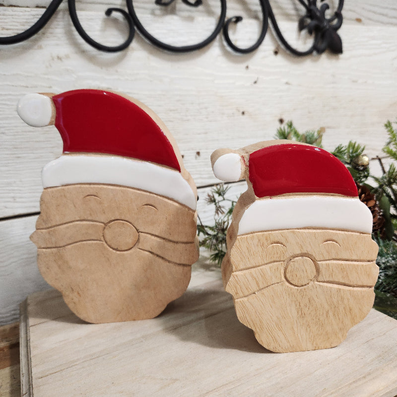 Enamel Santa Face Block
