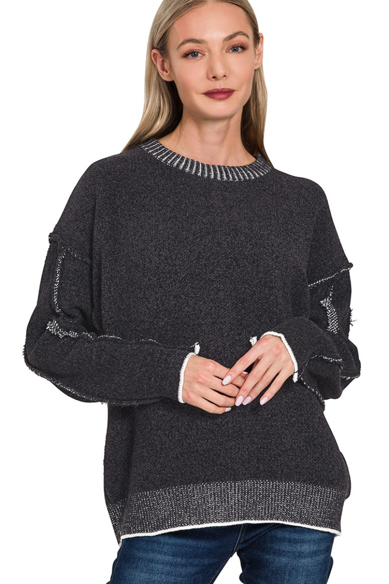Exposed Seam Sweater