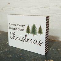 Farm Christmas Block very merry farmhouse