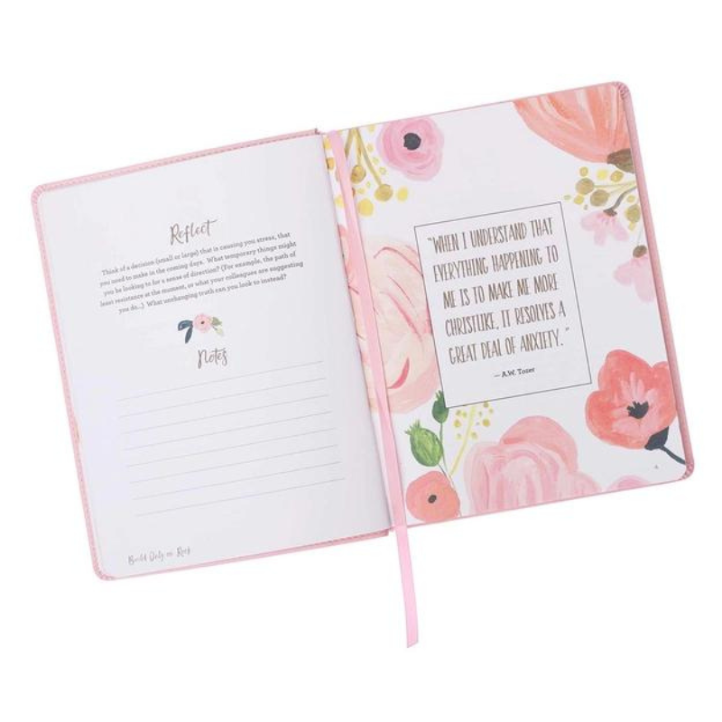 Find Rest Pink Faux Leather Devotional