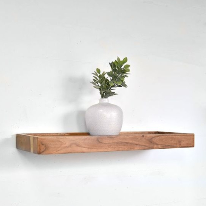 Floating Wood Wall Shelf