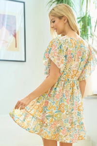 Floral Ruffle Mini Dress