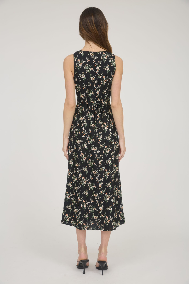 Floral Sleeveless Midi Dress