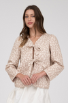 Floral Front Tie Jacket