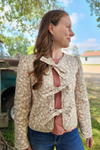 Floral Front Tie Jacket