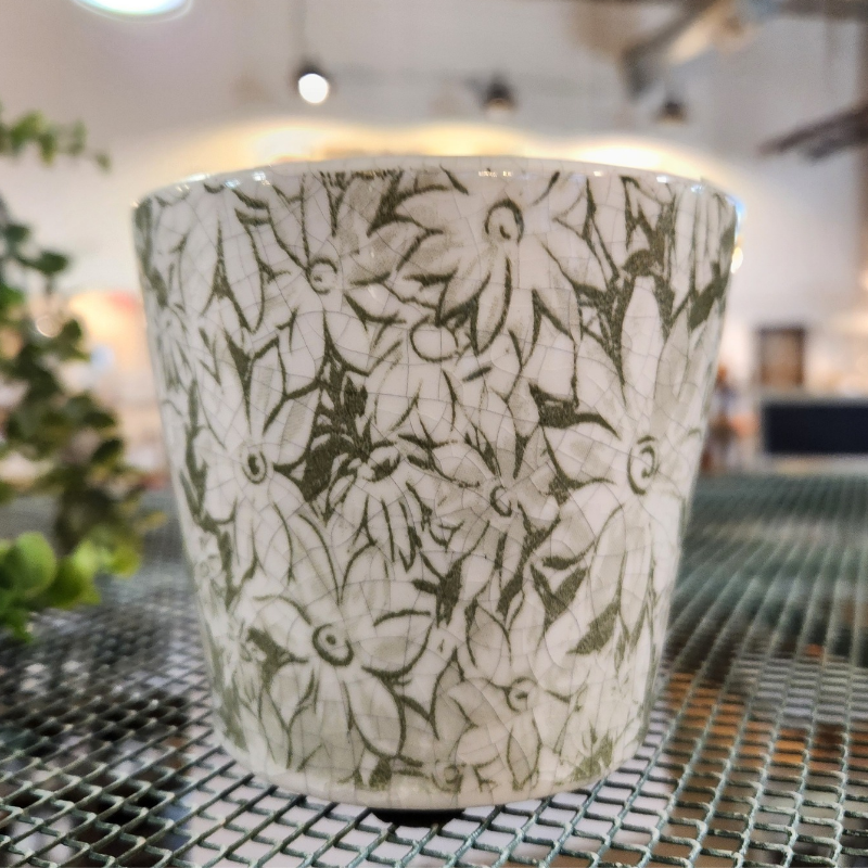Floral Pattern Garden Pot