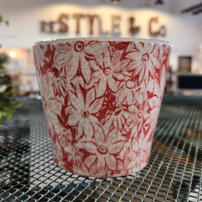 patterned plant pots Floral Pattern Garden Pot – ReStyle & Co