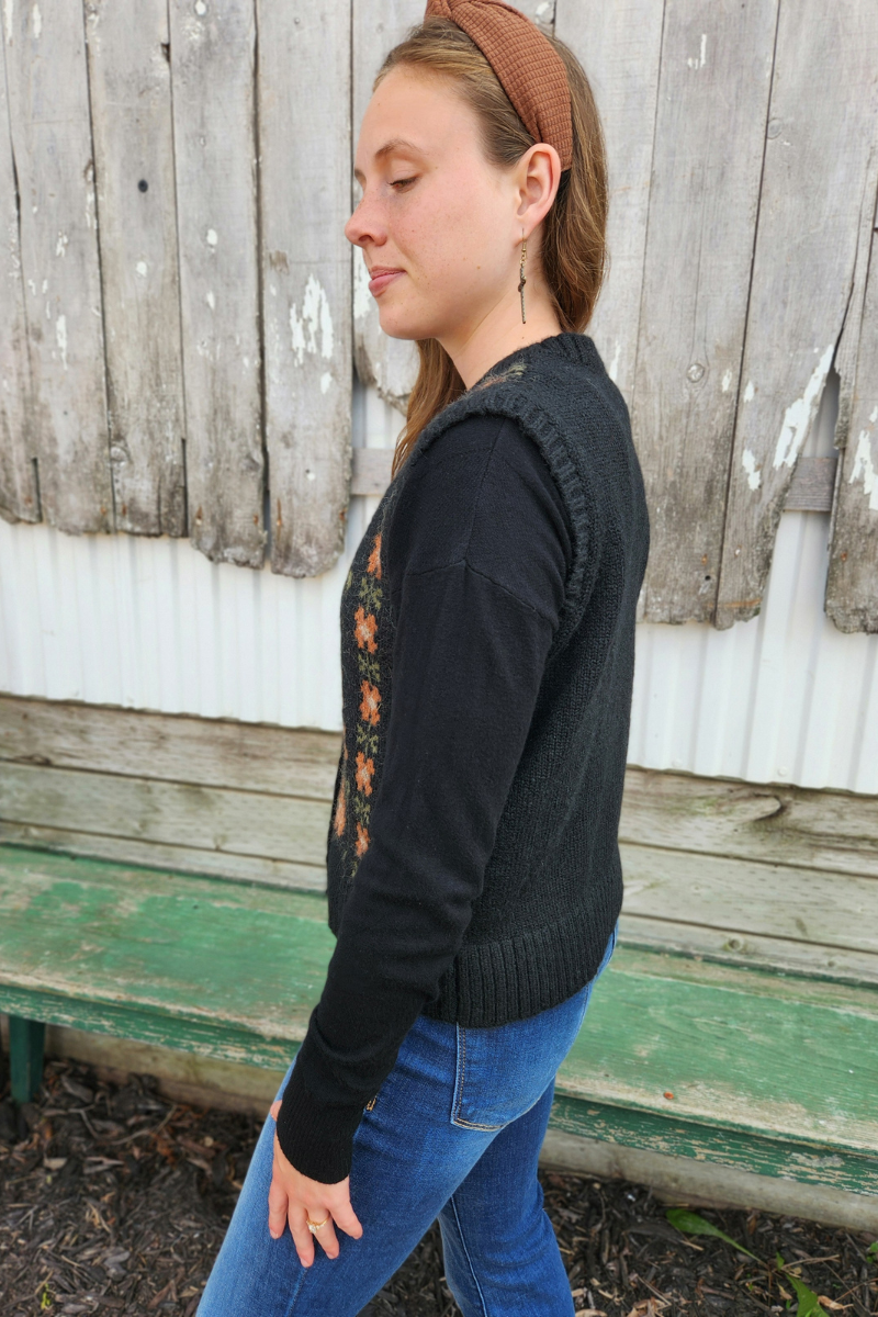 Floral Sweater Vest