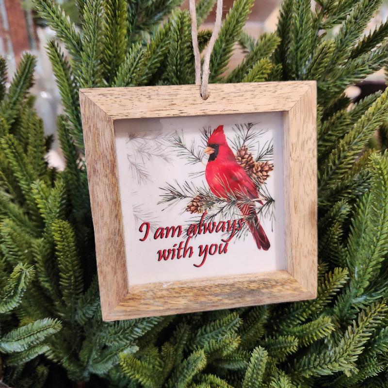 Framed Cardinal Ornament