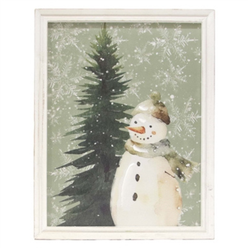 Framed Snowman Sign