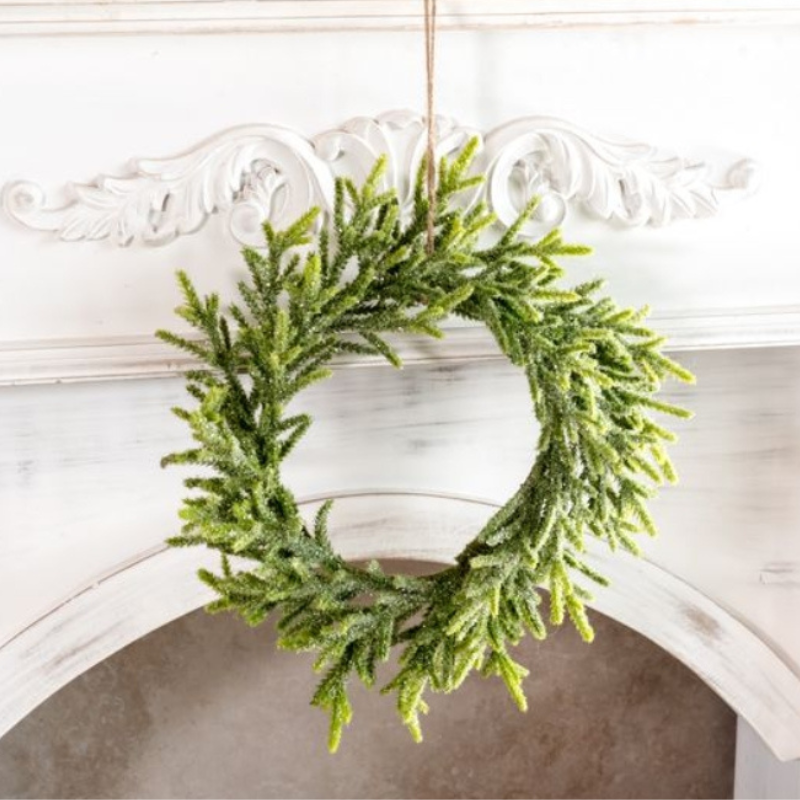 Frosted Evergreen Wreath