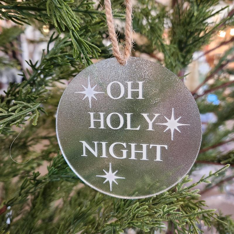 Frosted Round Ornament holy night